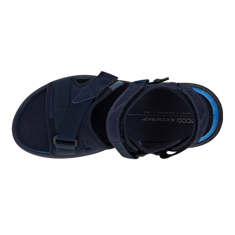 Sandalias Hombre - ECCO Exowrap 3S Velcro - Azul Marino - ZLQ083195